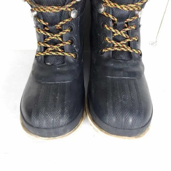 Sorel Women's Slimpack III US7 Black Leather Suede Waterproof Ankle Hiker Boots
