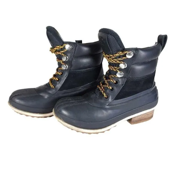 Sorel Women's Slimpack III US7 Black Leather Suede Waterproof Ankle Hiker Boots