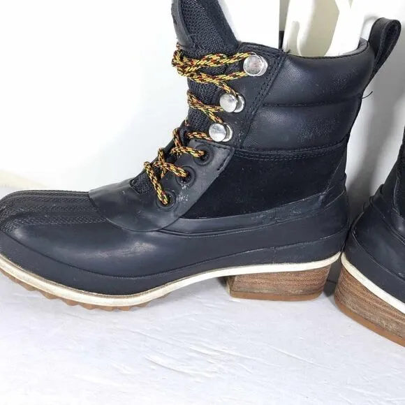 Sorel Women's Slimpack III US7 Black Leather Suede Waterproof Ankle Hiker Boots