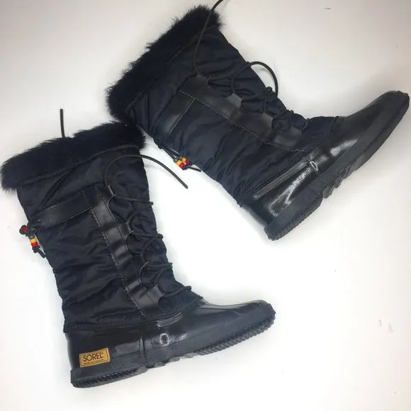 Sorel women's snow boots, w/liner and bead black
