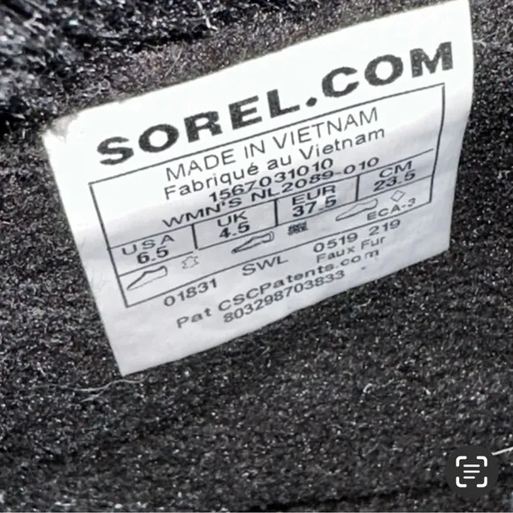 Sorel Women's Tivoli II Winter Snow Boots in Black Suede Size 6.5