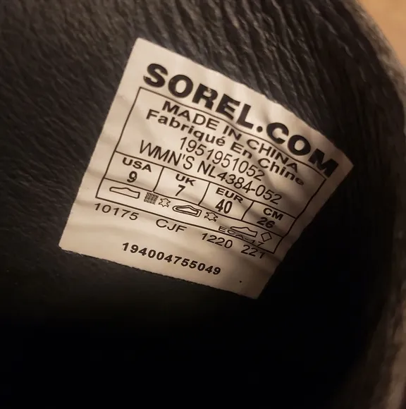 Sorel Women's Waterproof Grey Leather Wedge Ankle Boots - Size 9