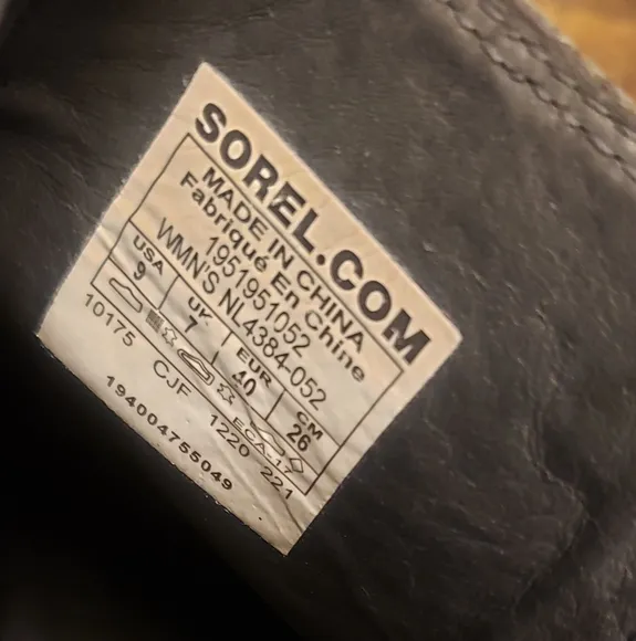 Sorel Women's Waterproof Grey Leather Wedge Ankle Boots - Size 9