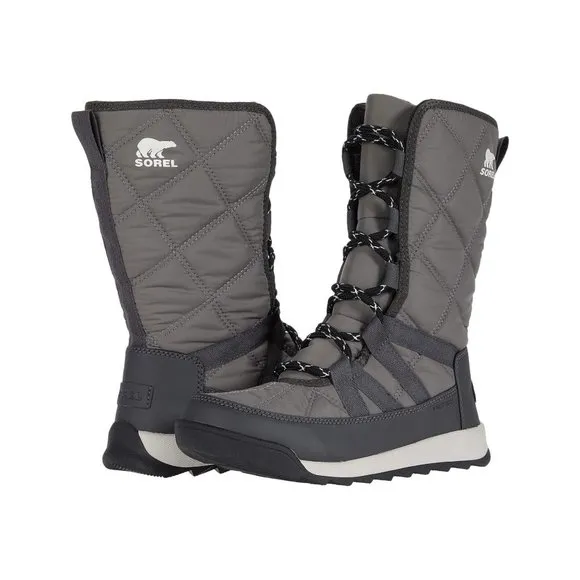 Sorel Women's Whitney Tall Lace Up Waterproof Boots Quarry Size 9 NIB