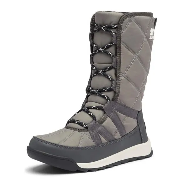 Sorel Women's Whitney Tall Lace Up Waterproof Boots Quarry Size 9 NIB