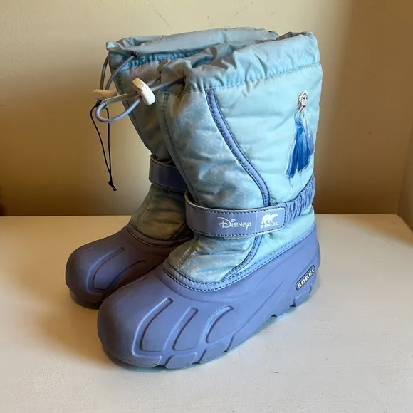Sorel x Disney Flurry Frozen 2 Elsa Girls Snow Boots Size 3