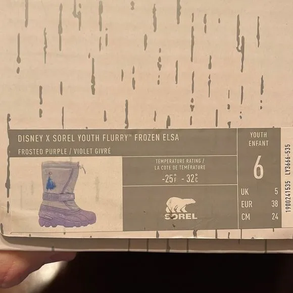 Sorel x Disney Youth Frozen Flurry Elsa Waterproof Snow Boots