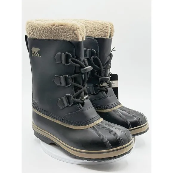 SOREL Yoot Pac Kids Size 4 Winter Waterproof Boots‎ Black New in Box