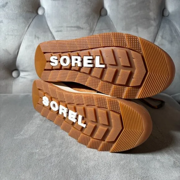 SOREL Youth Whitney Joan Lace Brown Suede Waterproof Boots Size 1 NEW