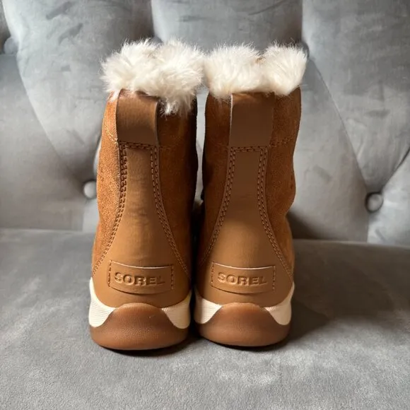 SOREL Youth Whitney Joan Lace Brown Suede Waterproof Boots Size 1 NEW