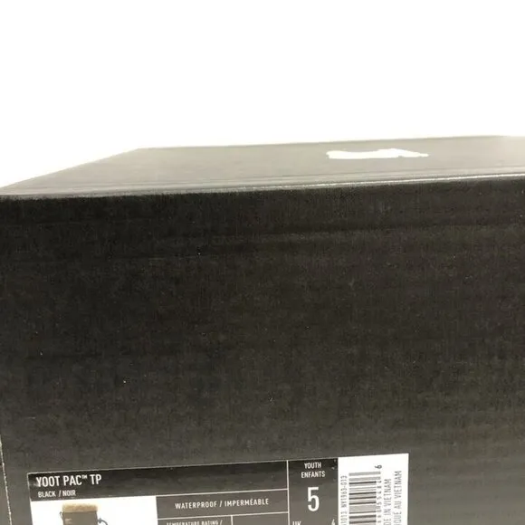 Sorel Youth Yoot Pac Caribou Waterproof Boot Black Size 5 M Big Kid