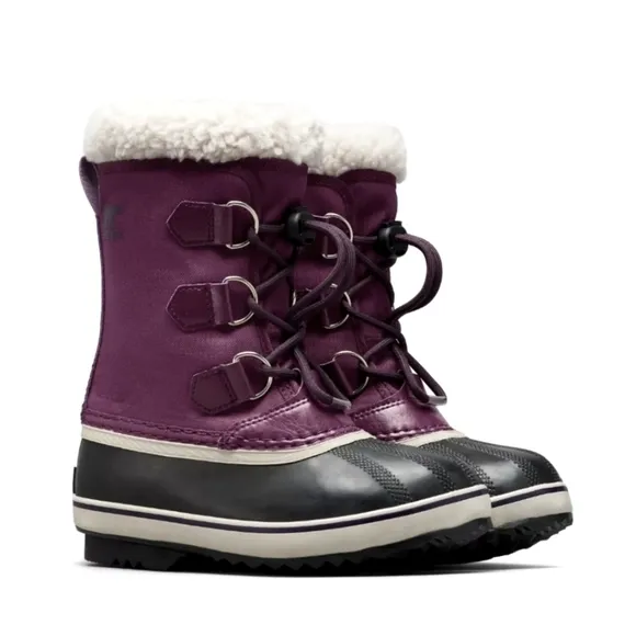 Sorel youth yoot pac nylon boot purple 4 NWT