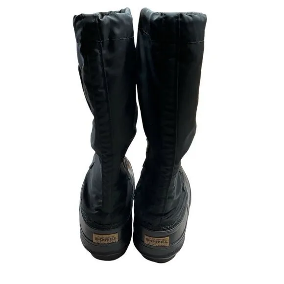 Sorel Snowlion Kaufman Snow Boots 7 Women’s Black Insulated‎ Canada NWOB