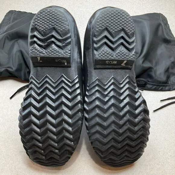 Sorel Snowlion Kaufman Snow Boots 7 Women’s Black Insulated‎ Canada NWOB