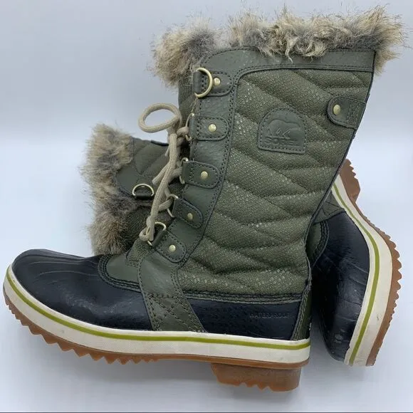 Sorel Torfino Warm Green Waterproof Snow Boots