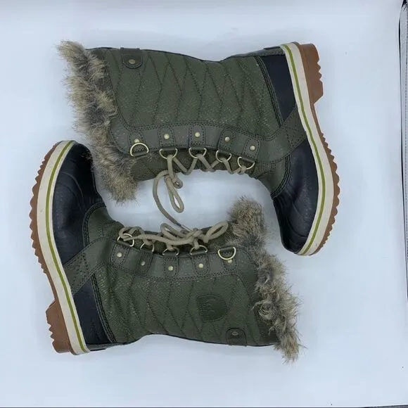 Sorel Torfino Warm Green Waterproof Snow Boots
