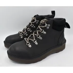 Sorel Womens Size 10 Hi Line Hiker Jet Black Waterproof Leather Lace Up Boots