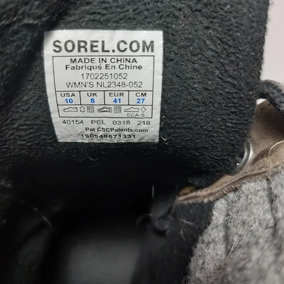 Sorrel Slimpark Lace Up Boots Size 10