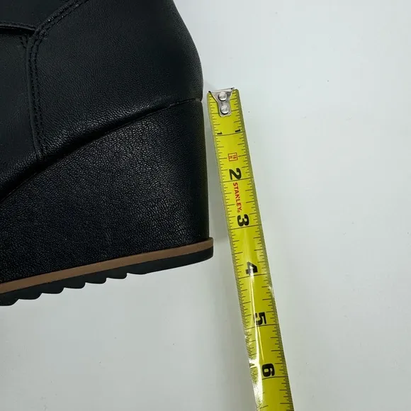 Soul Naturalizer Womens Harvest Riding Boots Black Buckle Wedge Knee High 10