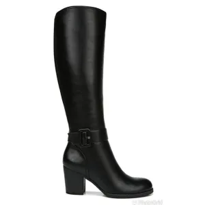 SOUL Naturalizer Black Wide Calf Chunky Heel Boot Knee High Size 6.5 8.5 New