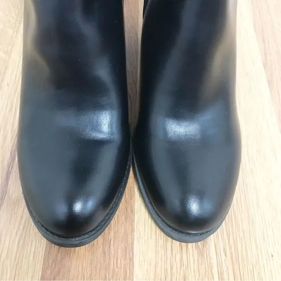 SOUL Naturalizer Black Wide Calf Chunky Heel Boot Knee High Size 6.5 8.5 New