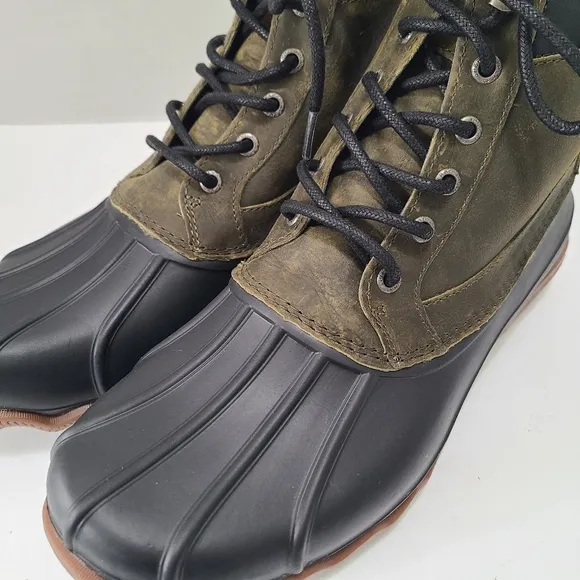 Sperry Men's‎ Brewster Waterproof Duck Boots Olive/Black Size 10.5