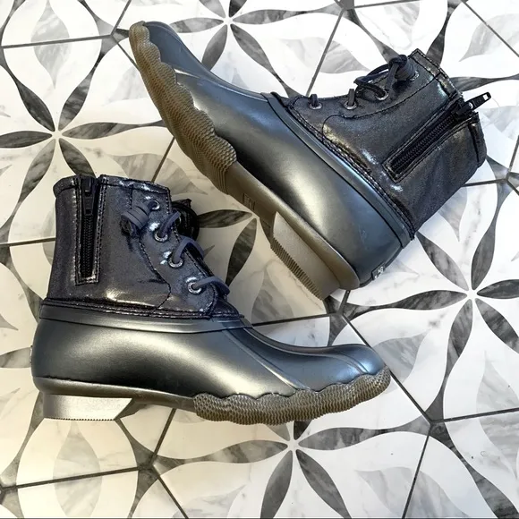 SPERRY | NWoT Metallic Saltwater Duck Boots 3 &amp; 4