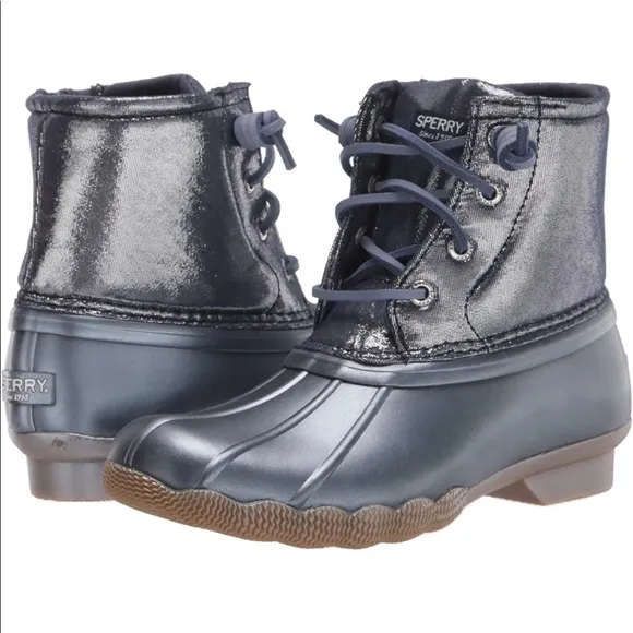 SPERRY | NWoT Metallic Saltwater Duck Boots 3 &amp; 4