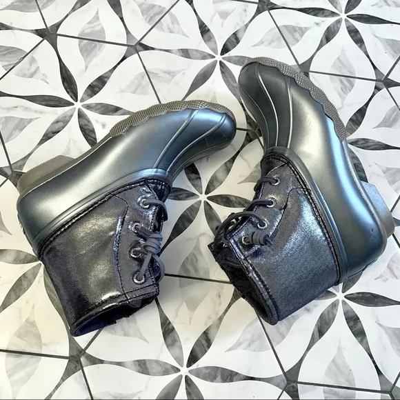 SPERRY | NWoT Metallic Saltwater Duck Boots 3 &amp; 4