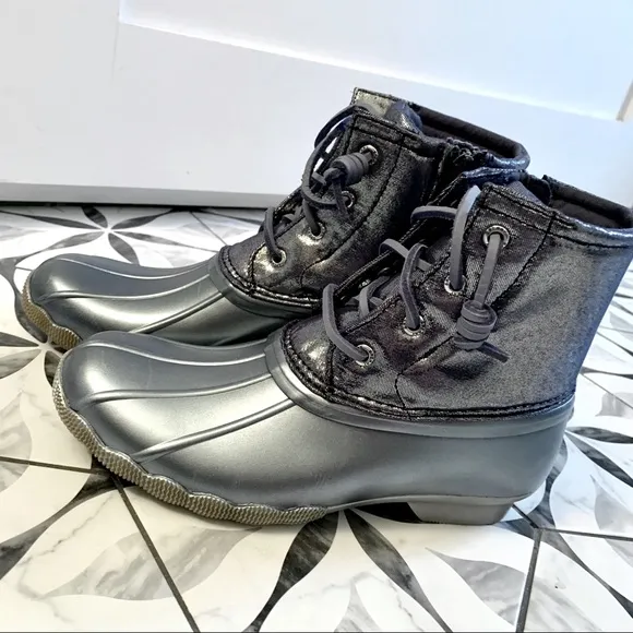 SPERRY | NWoT Metallic Saltwater Duck Boots 3 &amp; 4