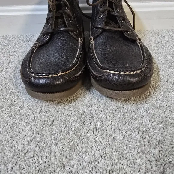 Sperry Original Boat Chukka D. Brown Full Grain Leather Mens Boots Sz 10 Preppy