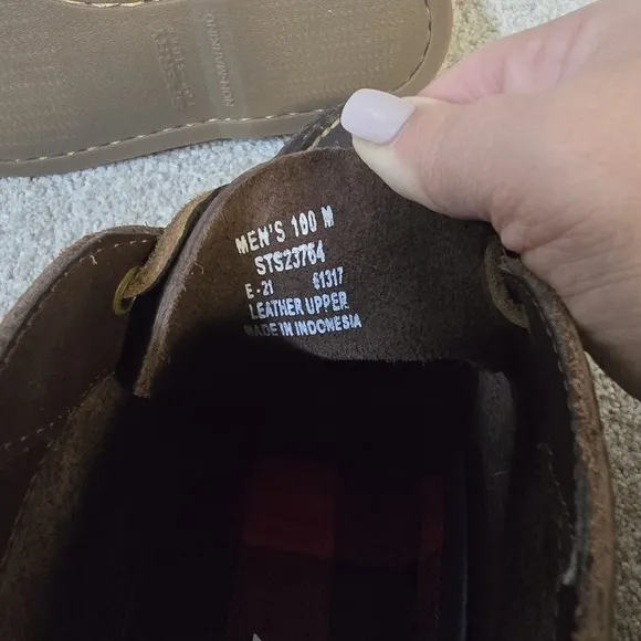 Sperry Original Boat Chukka D. Brown Full Grain Leather Mens Boots Sz 10 Preppy