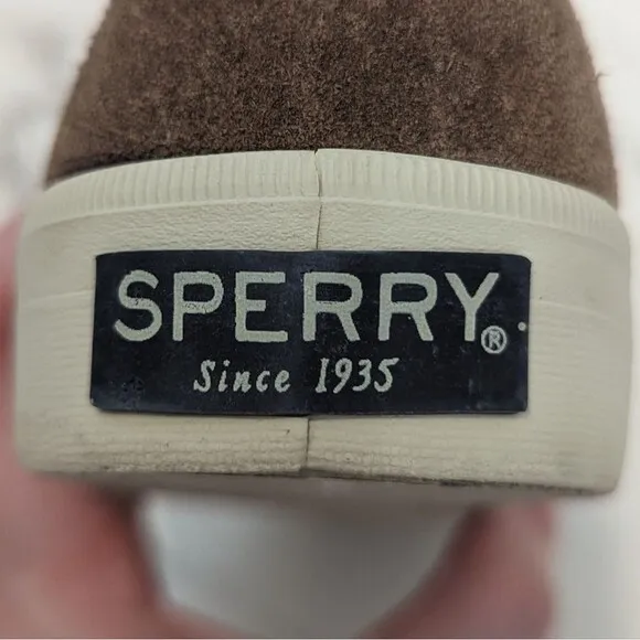 Sperry Top Sider Brown Suede Girl's Floral Eyelet Crest Zone Booties Boots 1