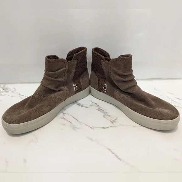 Sperry Top Sider Brown Suede Girl's Floral Eyelet Crest Zone Booties Boots 1