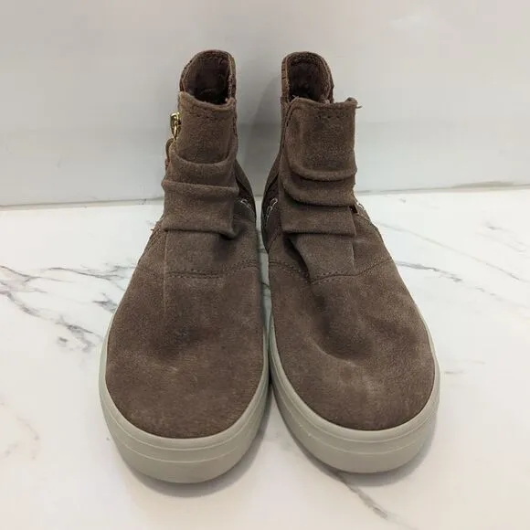 Sperry Top Sider Brown Suede Girl's Floral Eyelet Crest Zone Booties Boots 1