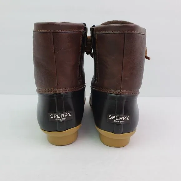 Sperry Top Sider Saltwater Toddler Size 12 Brown Leather Waterproof Duck Boot