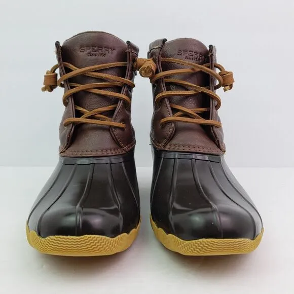 Sperry Top Sider Saltwater Toddler Size 12 Brown Leather Waterproof Duck Boot