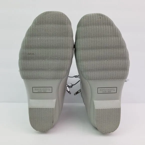 Sperry Top Sider Saltwater Youth Girls Size 4Y Silver Waterproof Duck Boots