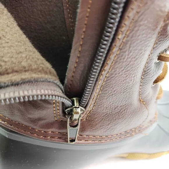 Sperry Top Sider Saltwater Youth Sz 5Y Brown Leather Waterproof Duck Boots