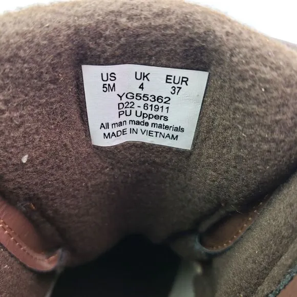 Sperry Top Sider Saltwater Youth Sz 5Y Brown Leather Waterproof Duck Boots
