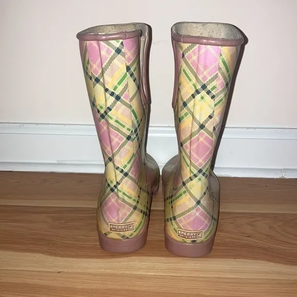 𝅺SPERRY Top Sider Women's 8 Waterproof Rubber Rain Boots