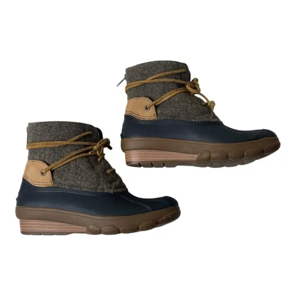 Sperry Top-Sider Women’s Saltwater Wedge Tide Wool Duck Boots