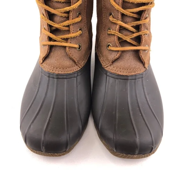 Sperry WhiteWater Brown Leather Duck Winter Snow Boots 8M