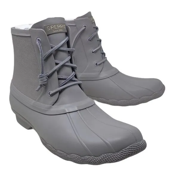 Sperry Women’s 11 Saltwater Flooded Lavender Duck Rain Boots STS83224 Snow