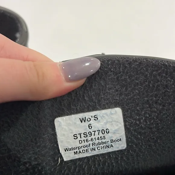 Sperry Women's Rain Boots Tall Riding Style Gray Size 6