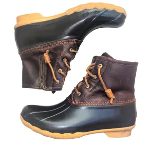 Sperry Women's Saltwater Duck Boot STS91176  Dark Brown Women's Size 8.5