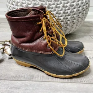 Sperry Women’s Saltwater Waterproof Fleece Lined Lace Up Duck Boots Brown Size 8