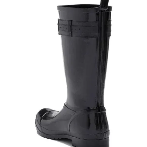 Sperry Women's Black Walker Atlantic Rain Mid Calf Boots Size 9.5