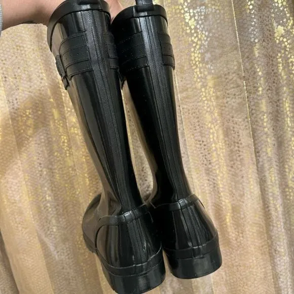 Sperry Women's Black Walker Atlantic Rain Mid Calf Boots Size 9.5