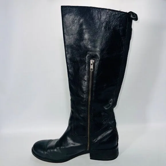 Spirit by Lucchese Bailey Riding Boots Black Leather Women's 8.5 M